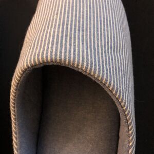 Millstrand Striped Blue & White Soft Slipper Warm Indoor Flat Slides Nonslip 7